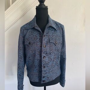 Floral Blue Jean Jacket